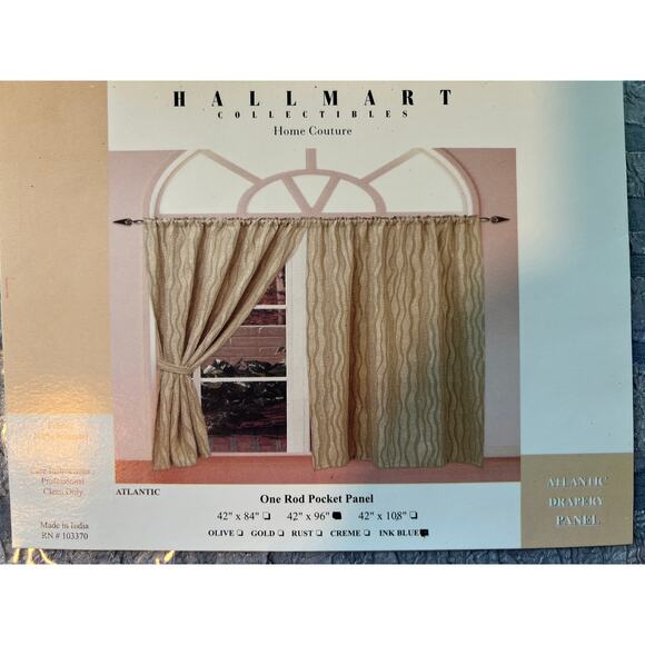 Rod Pocket Panel 42 x 96 Ink Blue Curtain New in Package Hallmart - Picture 2 of 5